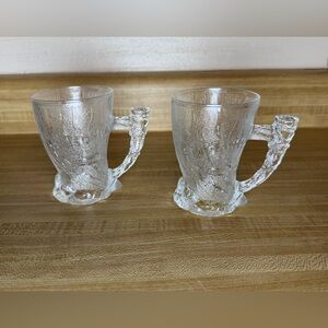 Vintage 1993 Flintstones McDonald's Glass Mugs, set of 2‎